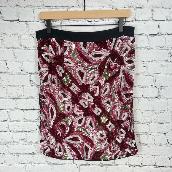 🆕🏷️ Walter Baker Portia Skirt, Sequin Bloom Size 10 - Picture 3 of 5